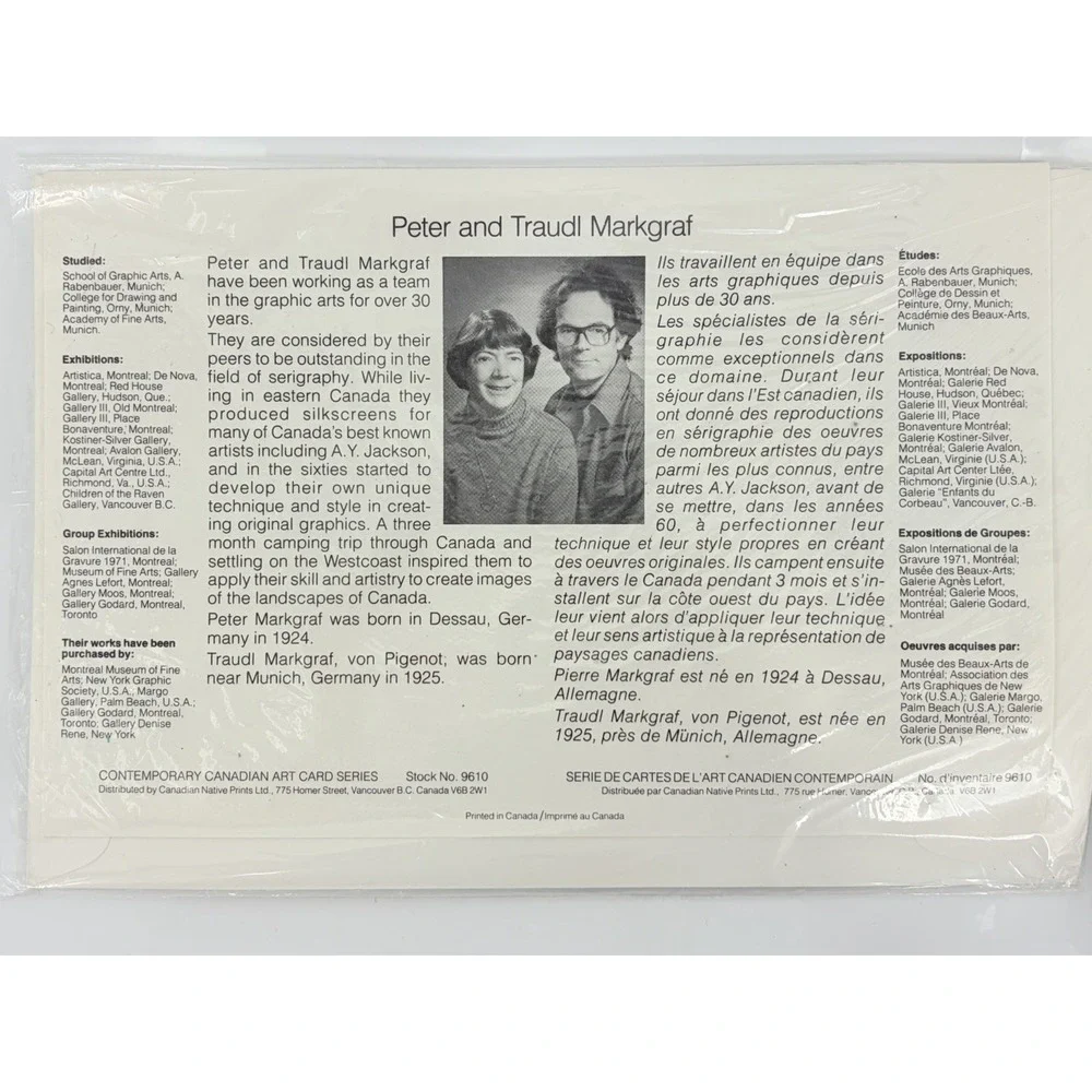 Peter And Traudl Markgraf Blank Greeting Cards First Snow and Mount Robson